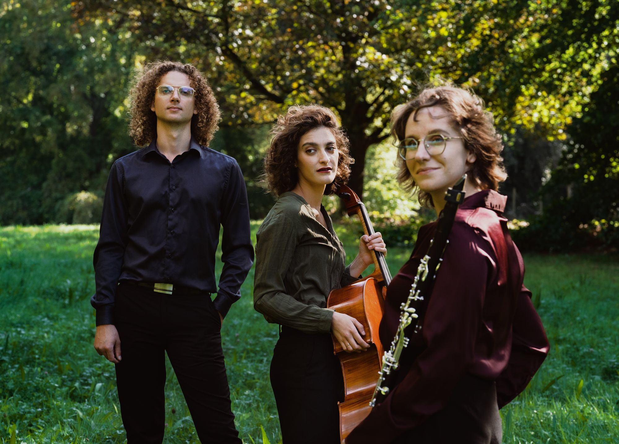 Tanma Trio in a park